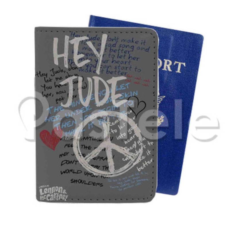 Hey Jude John Lennon And Paul Mc Cartney Custom PU Leather Passport Travel Baggage Tag Cover