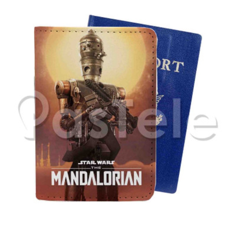 IG 11 Star Wars The Mandalorian Custom PU Leather Passport Travel Baggage Tag Cover