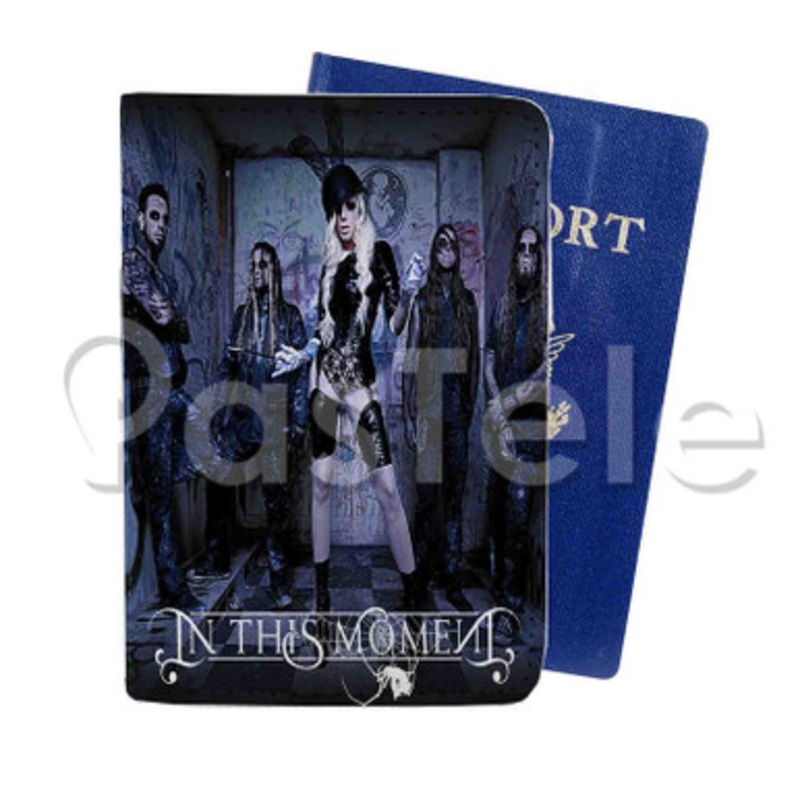 In This Moment Custom PU Leather Passport Travel Baggage Tag Cover