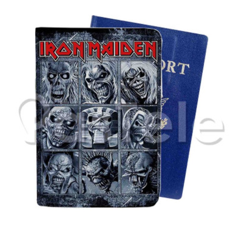 Iron Maiden Album Custom PU Leather Passport Travel Baggage Tag Cover