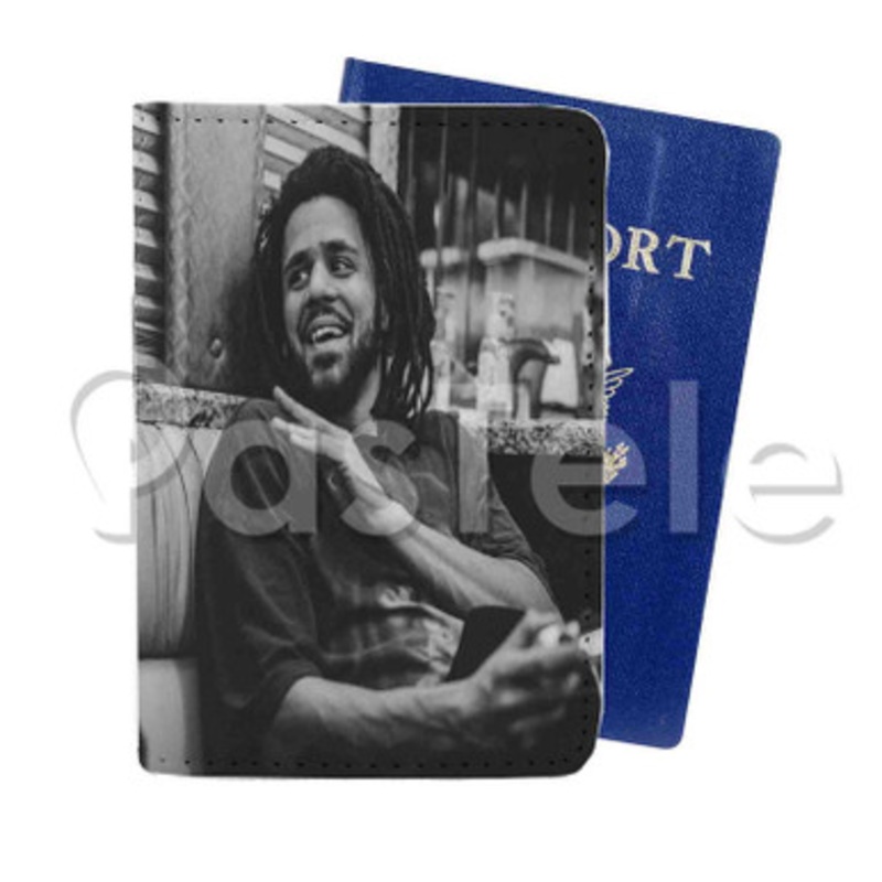 J Cole Music Custom PU Leather Passport Travel Baggage Tag Cover