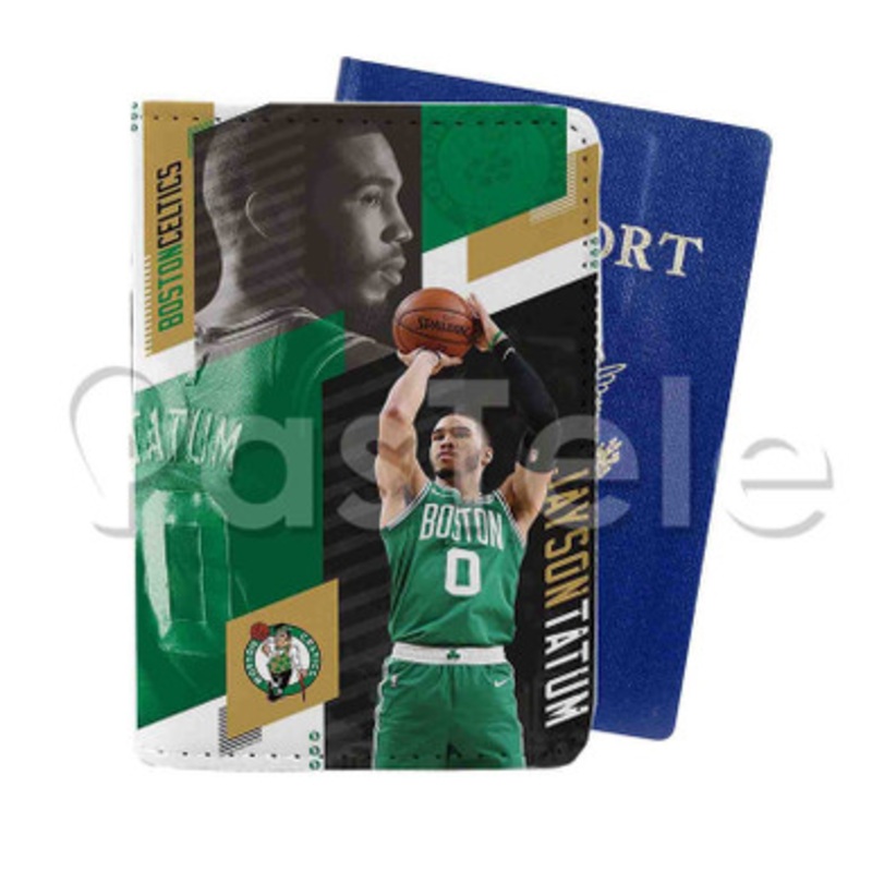 Jayson Tatum Boston Celtics NBA Custom PU Leather Passport Travel Baggage Tag Cover