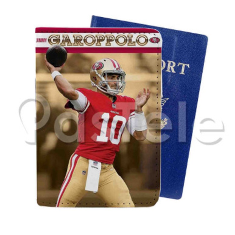 Jimmy Garoppolo NFL San Francisco 49ers Custom PU Leather Passport Travel Baggage Tag Cover