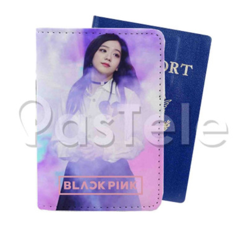 Jisoo Black Pink Custom PU Leather Passport Travel Baggage Tag Cover