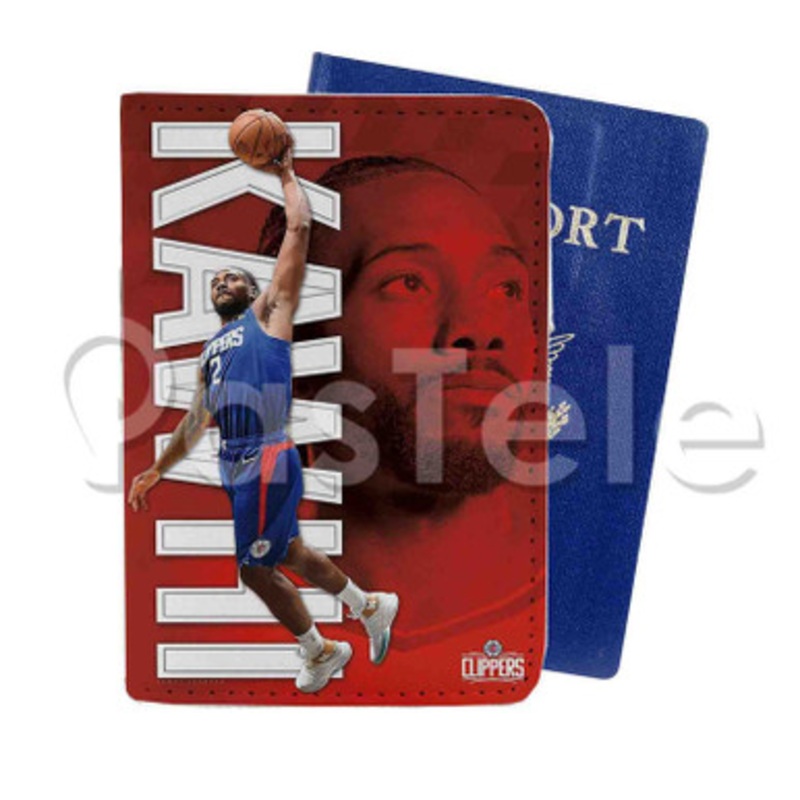 Kawhi Leonard Los Angeles Clippers NBA Custom PU Leather Passport Travel Baggage Tag Cover