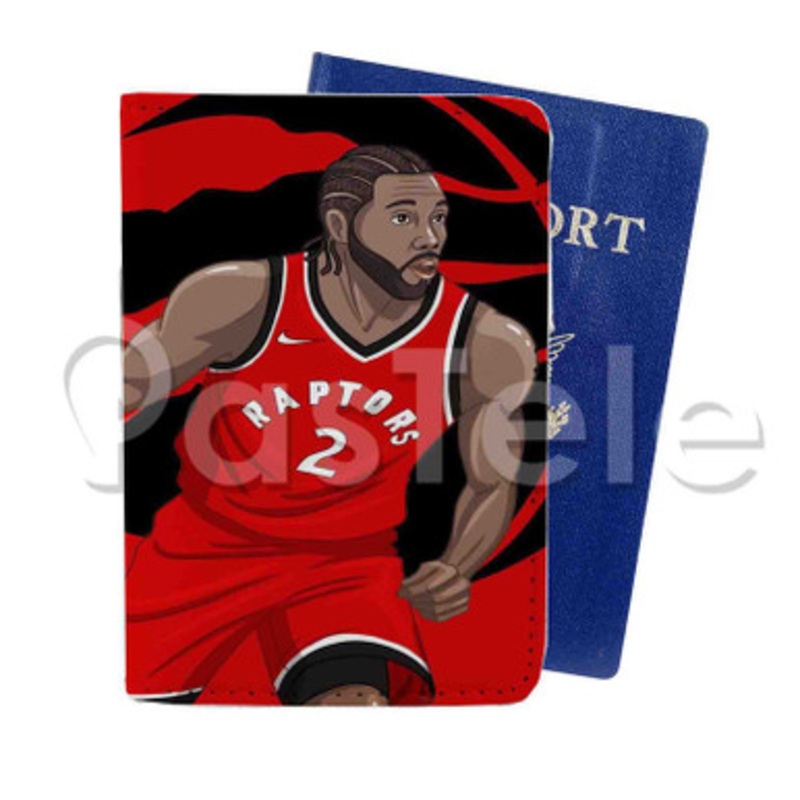 Kawhi Leonard v Custom PU Leather Passport Travel Baggage Tag Cover