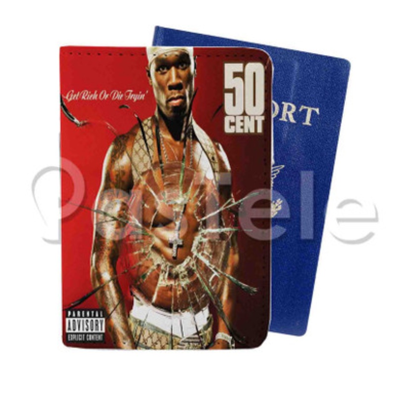 50 Cent Heat Custom PU Leather Passport Travel Baggage Tag Cover