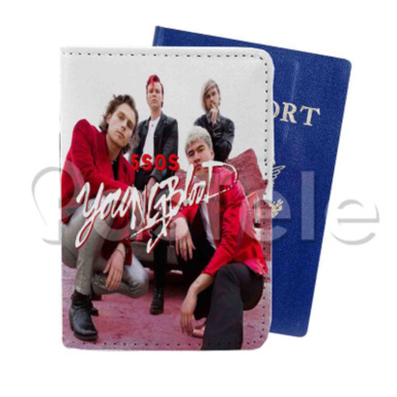 5sos Custom PU Leather Passport Travel Baggage Tag Cover