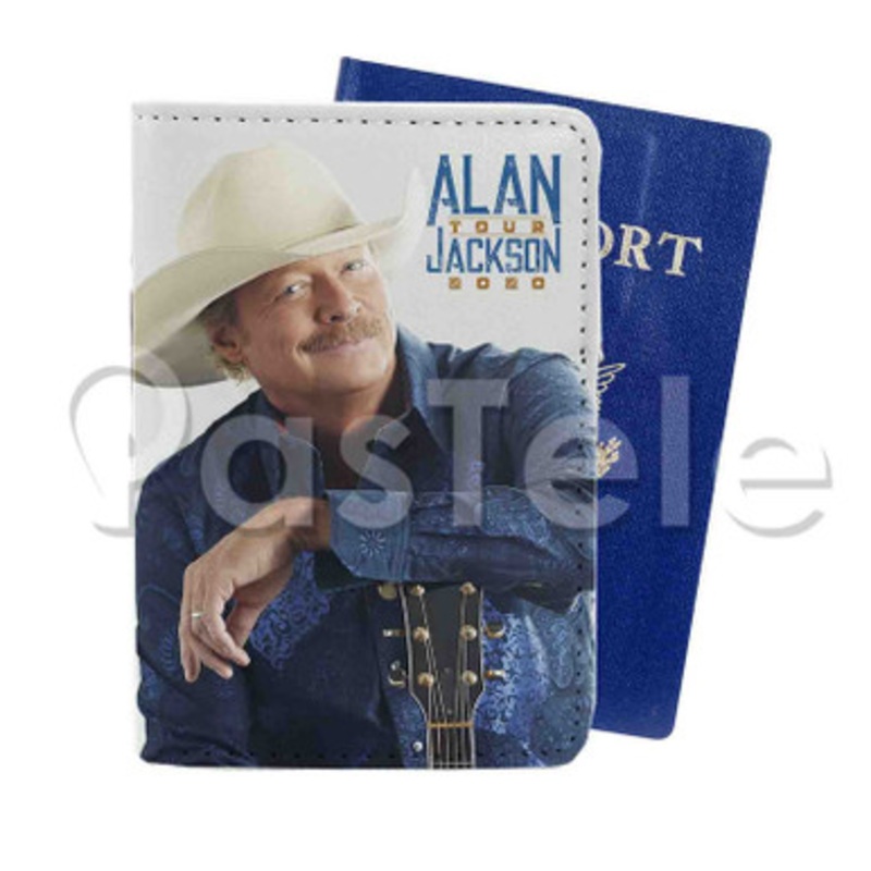 Alan Jackson Tour 2020 Custom PU Leather Passport Travel Baggage Tag Cover