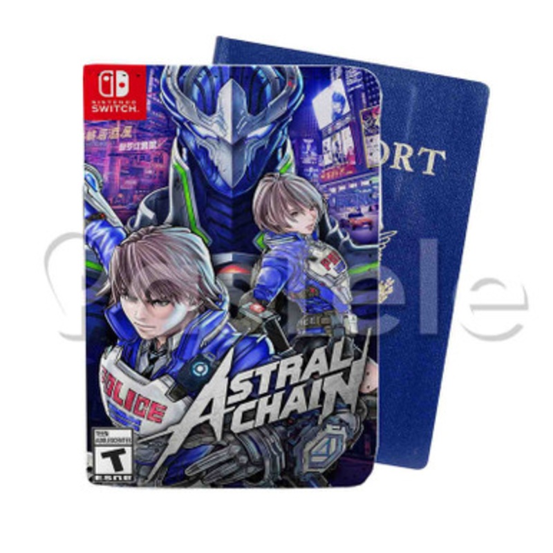 Astral Chain Custom PU Leather Passport Travel Baggage Tag Cover