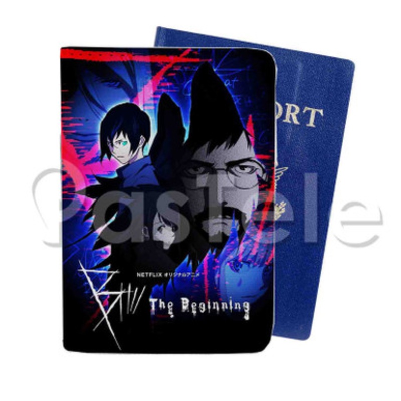 B The Beginning Custom PU Leather Passport Travel Baggage Tag Cover