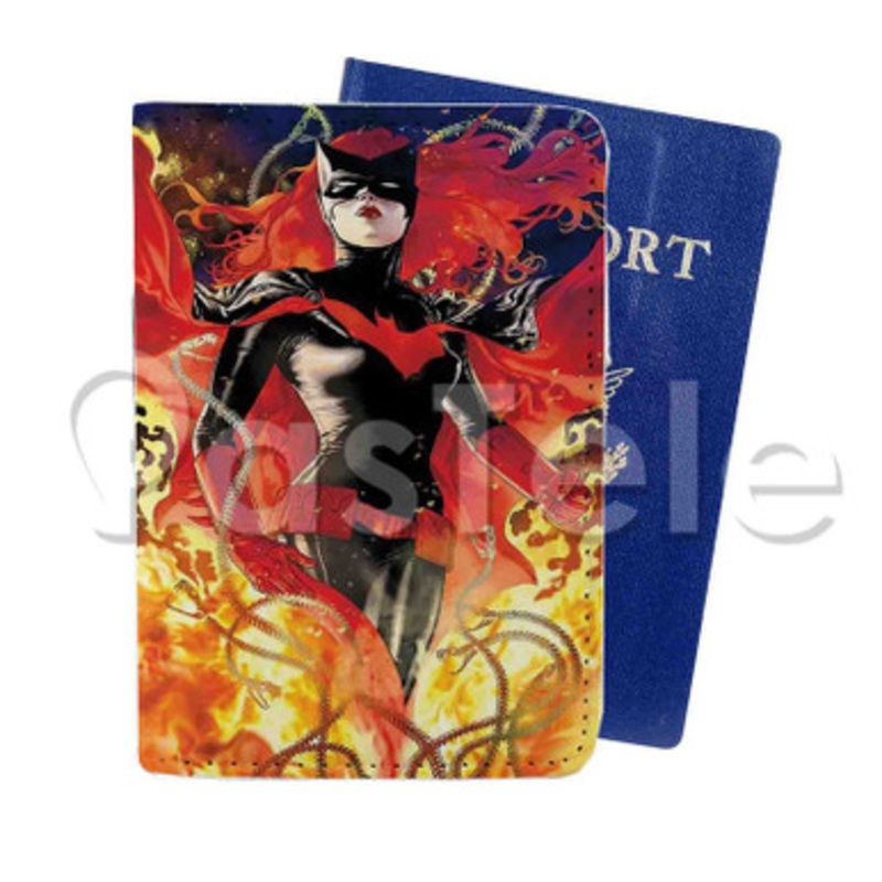 Batwoman Custom PU Leather Passport Travel Baggage Tag Cover