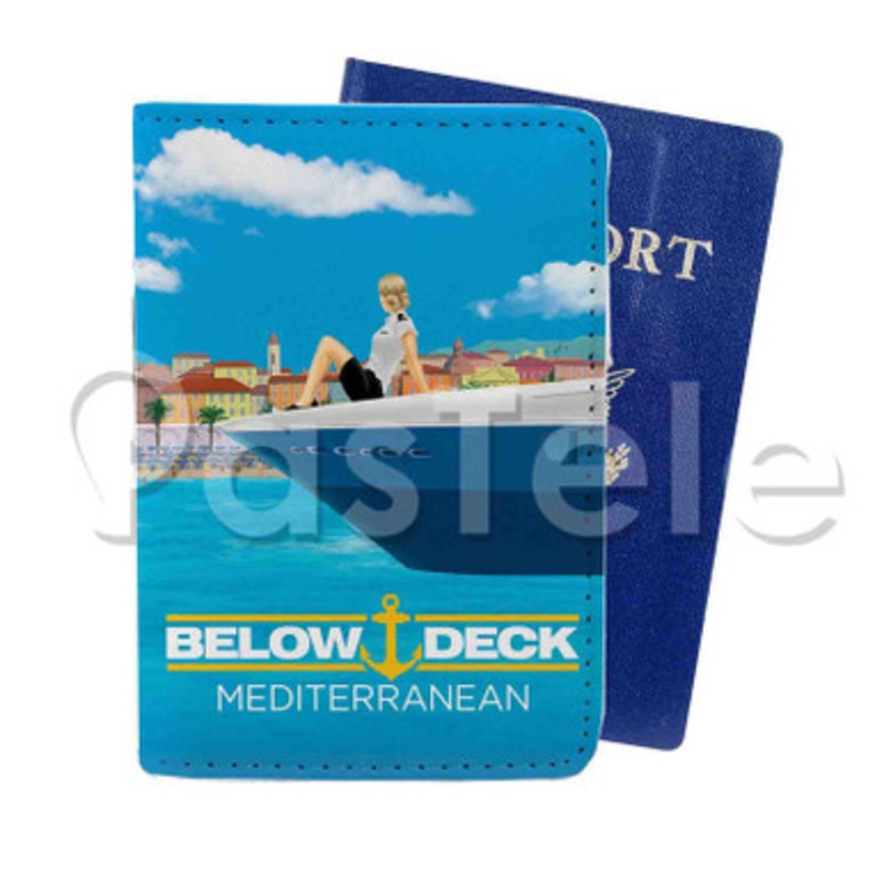Below Deck Mediterranean Custom PU Leather Passport Travel Baggage Tag Cover