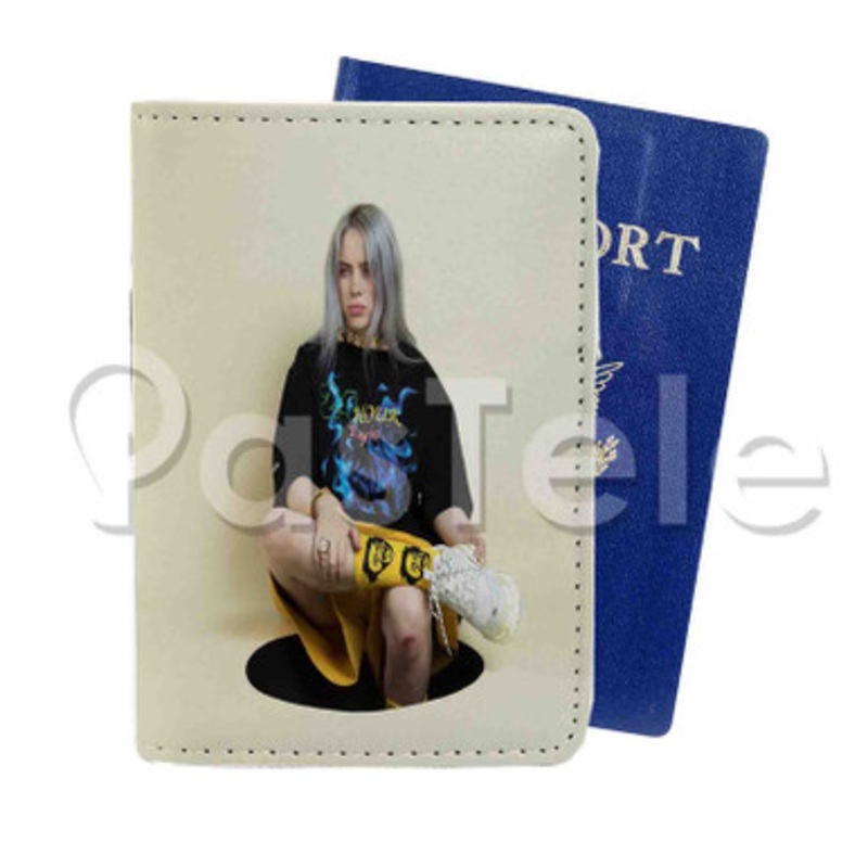 Billie Eilish Custom PU Leather Passport Travel Baggage Tag Cover