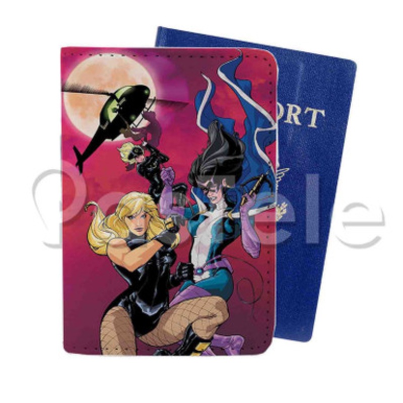 Birds of Prey DC Comics Custom PU Leather Passport Travel Baggage Tag Cover