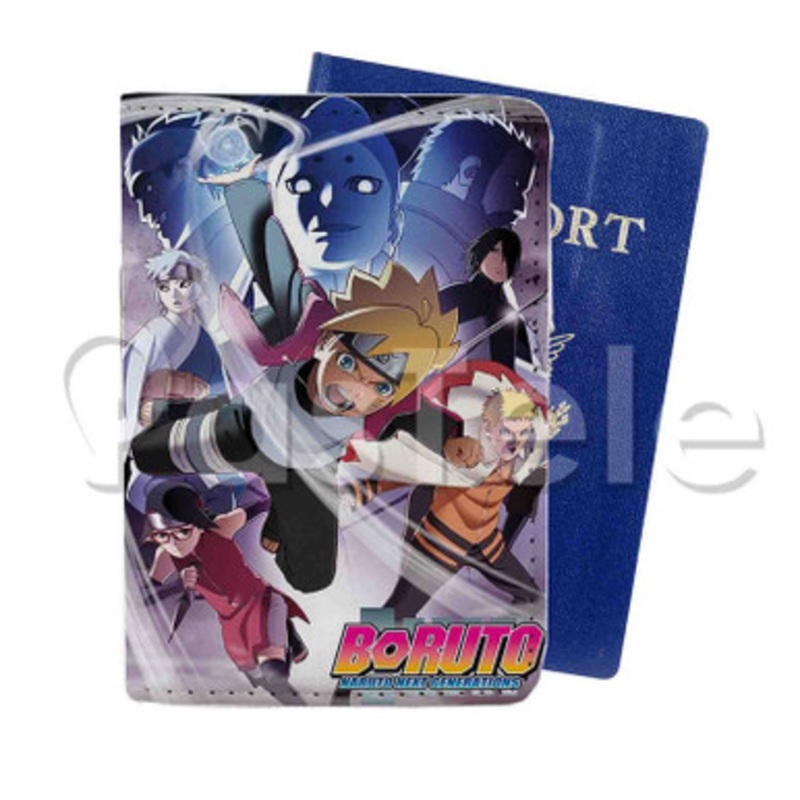 Boruto Naruto Next Generations Anime Custom PU Leather Passport Travel Baggage Tag Cover