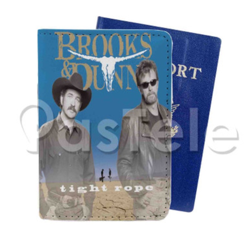 Brooks Dunn Tight Rope Custom PU Leather Passport Travel Baggage Tag Cover