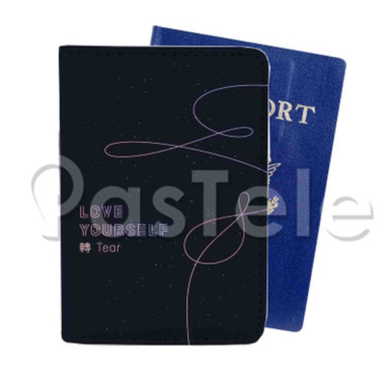 BTS LOVE YOURSELF TEAR Custom PU Leather Passport Travel Baggage Tag Cover