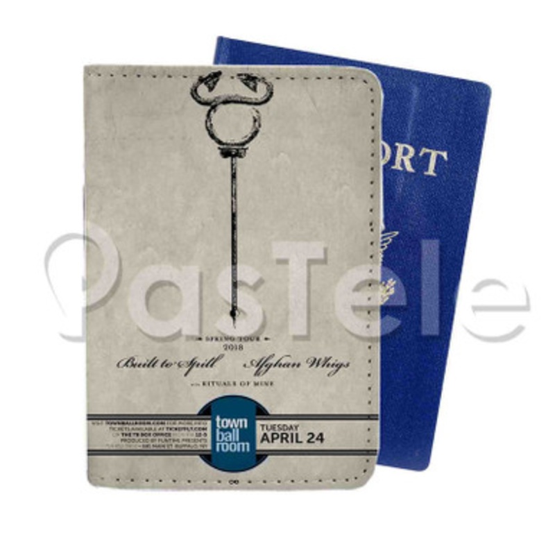 Built To Spill The Afghan Whigs Custom PU Leather Passport Travel Baggage Tag Cover