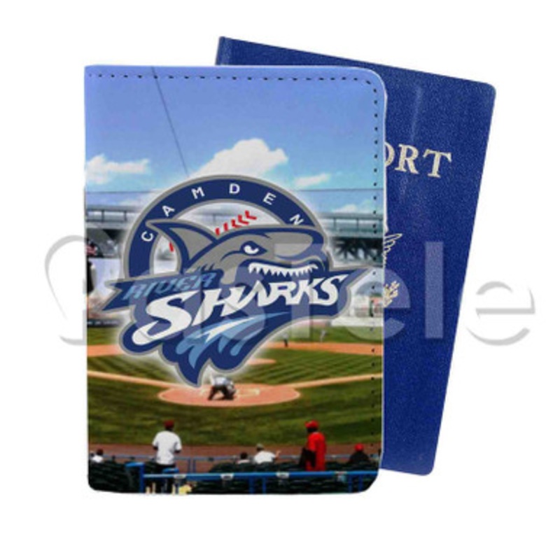 Camden Riversharks Custom PU Leather Passport Travel Baggage Tag Cover