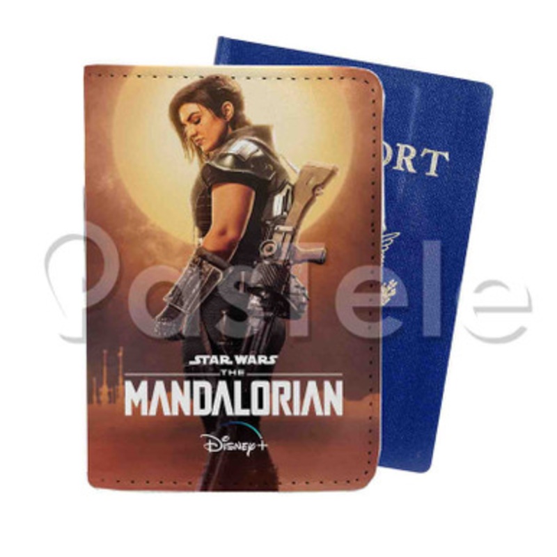 Cara Dune Star Wars The Mandalorian Custom PU Leather Passport Travel Baggage Tag Cover