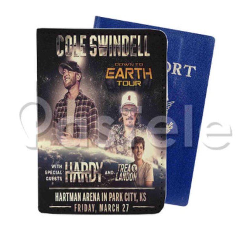 Cole Swindell Down To Earth Custom PU Leather Passport Travel Baggage Tag Cover