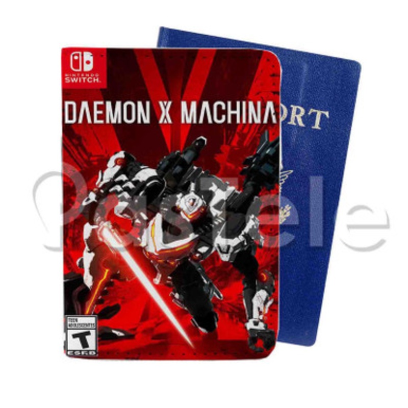 Daemon X Machina Custom PU Leather Passport Travel Baggage Tag Cover