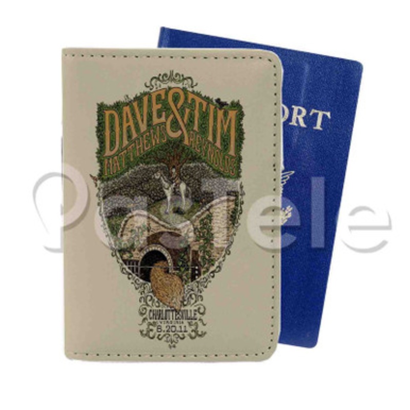 dave matthews band 2 Custom PU Leather Passport Travel Baggage Tag Cover