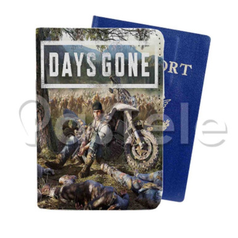 Days Gone Custom PU Leather Passport Travel Baggage Tag Cover