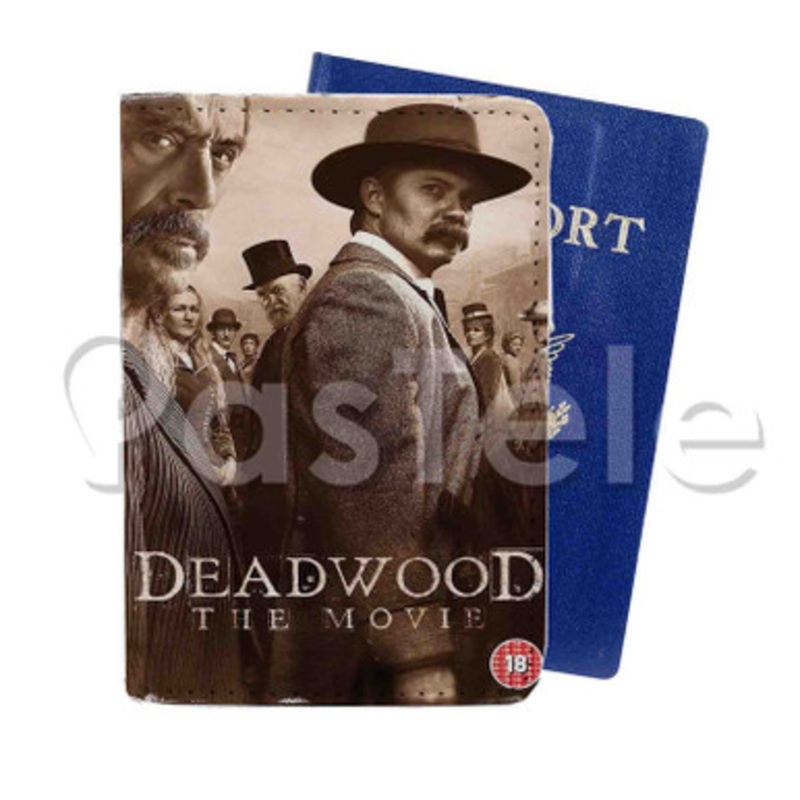 Deadwood The Movie Custom PU Leather Passport Travel Baggage Tag Cover