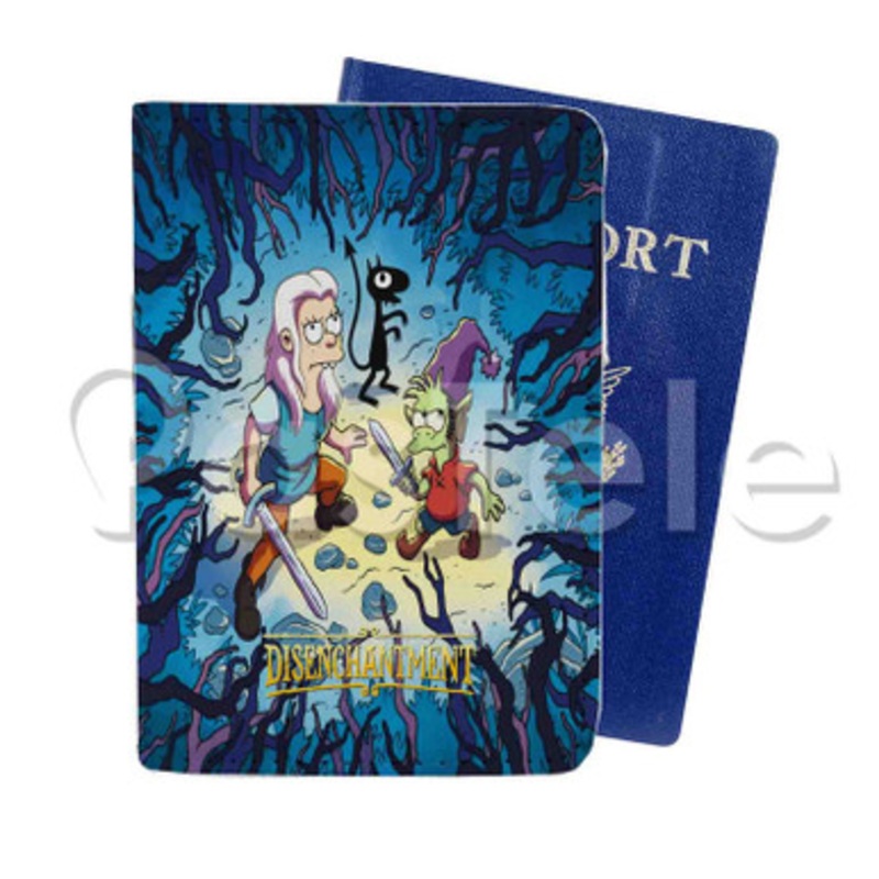 Disenchantment Custom PU Leather Passport Travel Baggage Tag Cover