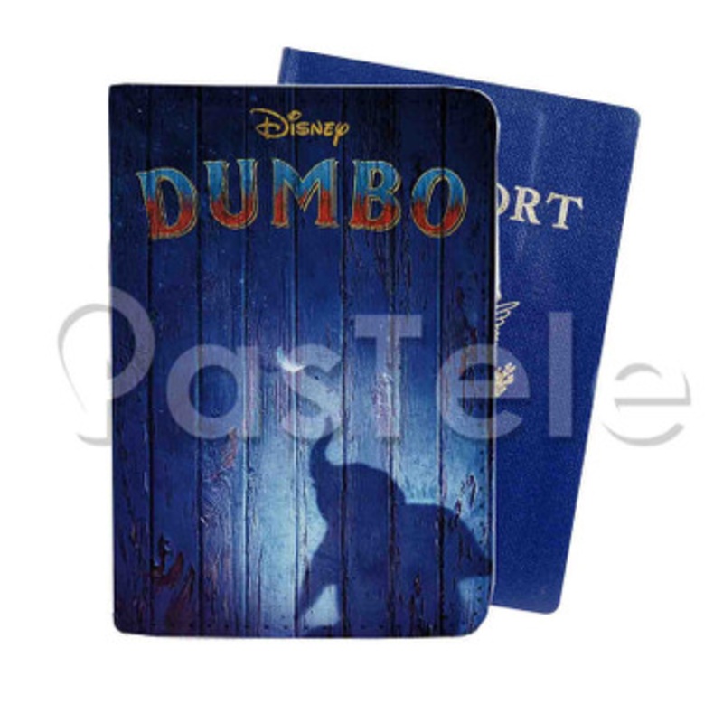Disney Dumbo Custom PU Leather Passport Travel Baggage Tag Cover