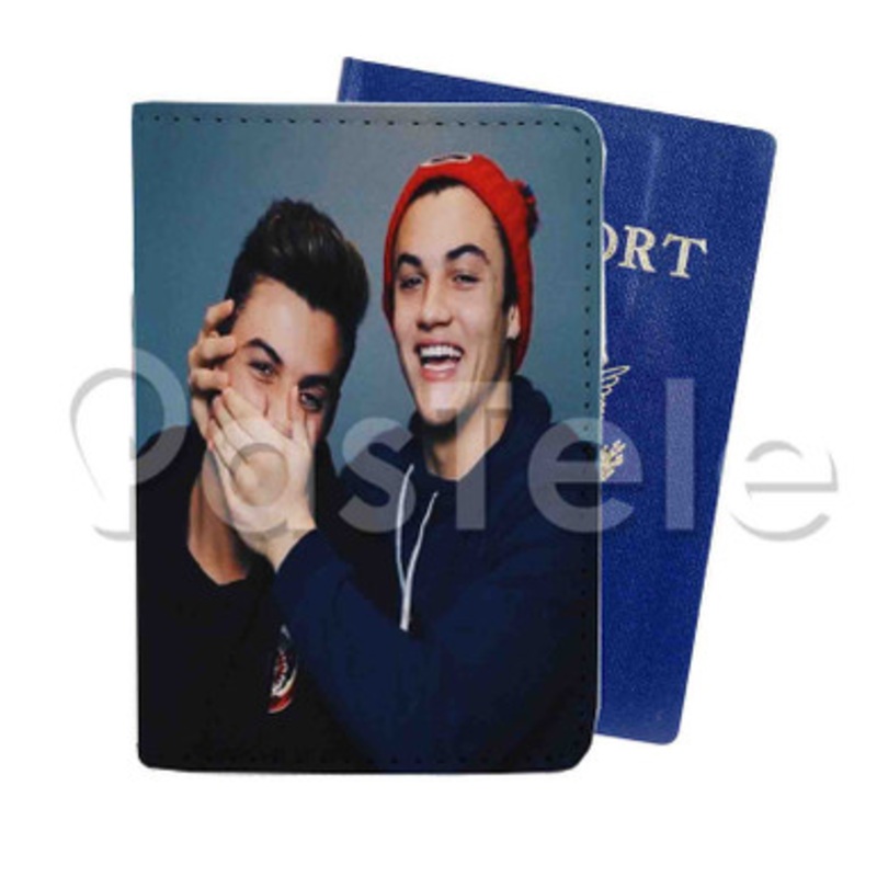 dolan twins Music Custom PU Leather Passport Travel Baggage Tag Cover