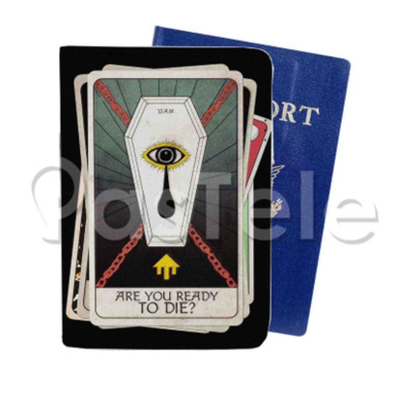 Earth Gang Ready To Die Custom PU Leather Passport Travel Baggage Tag Cover