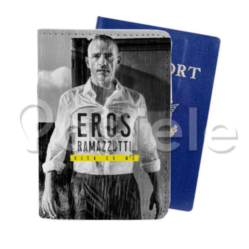 Eros Ramazzotti Custom PU Leather Passport Travel Baggage Tag Cover