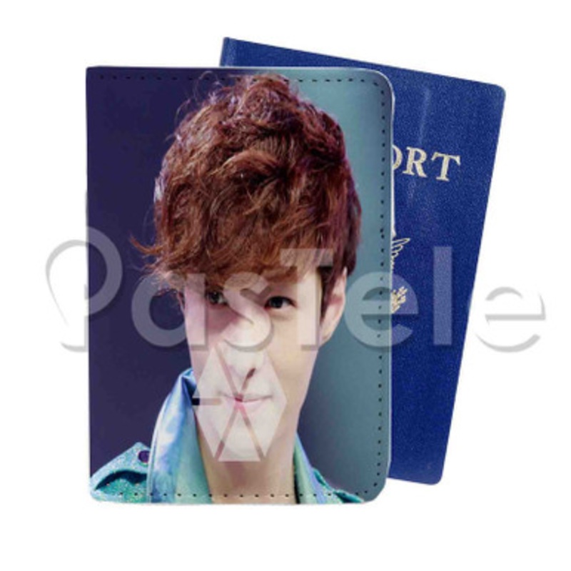 Exo Zhang Yixing Custom PU Leather Passport Travel Baggage Tag Cover