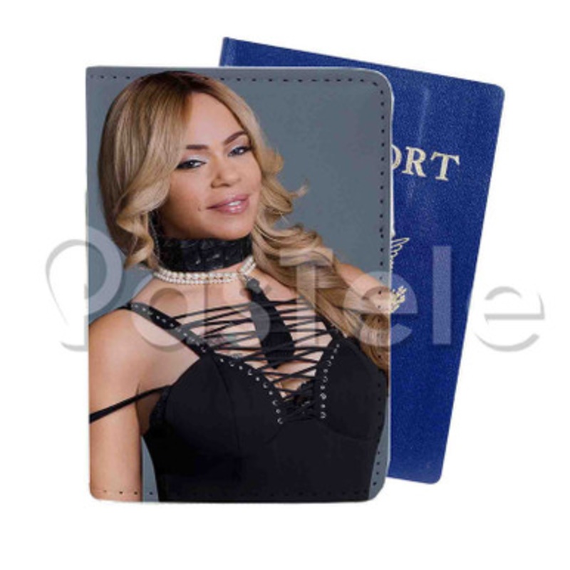Faith Evans Custom PU Leather Passport Travel Baggage Tag Cover