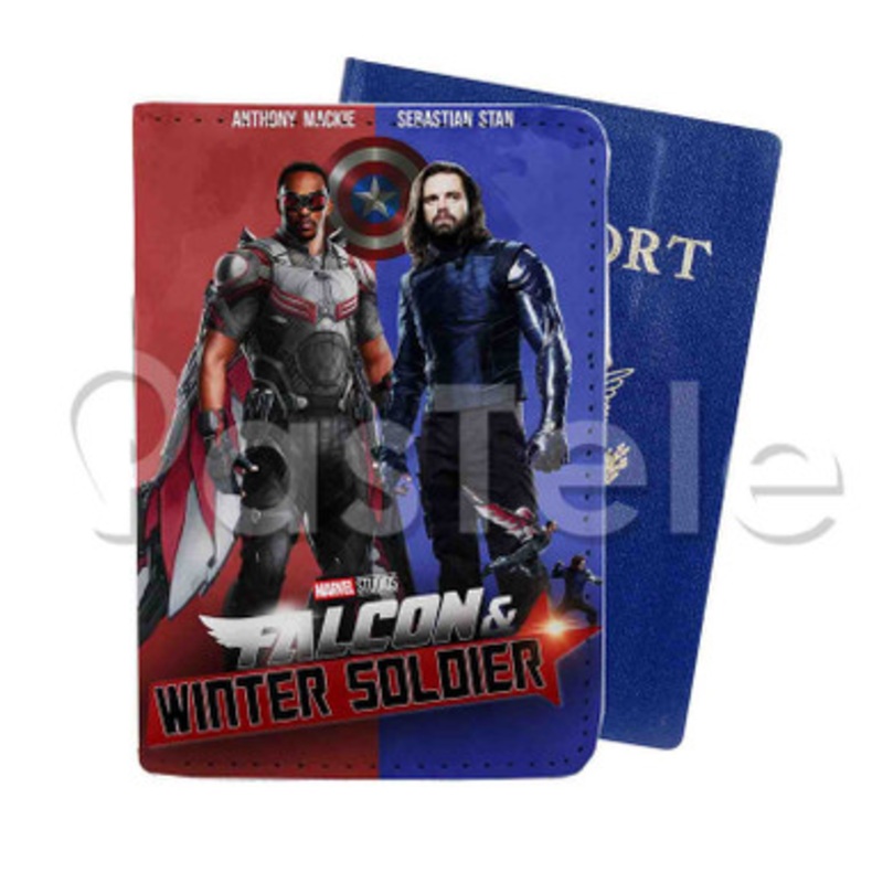 Falcon and Winter Soldier 2 Custom PU Leather Passport Travel Baggage Tag Cover