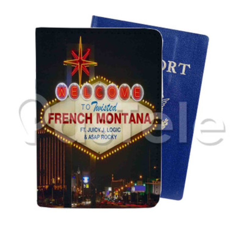 French Montana Twisted Custom PU Leather Passport Travel Baggage Tag Cover