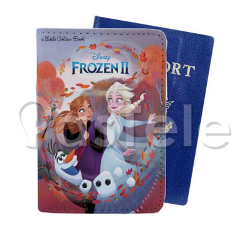 Frozen 2 Disney Custom PU Leather Passport Travel Baggage Tag Cover