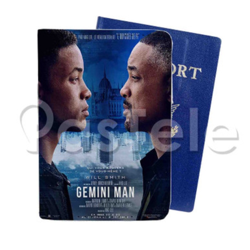 Gemini Man Custom PU Leather Passport Travel Baggage Tag Cover