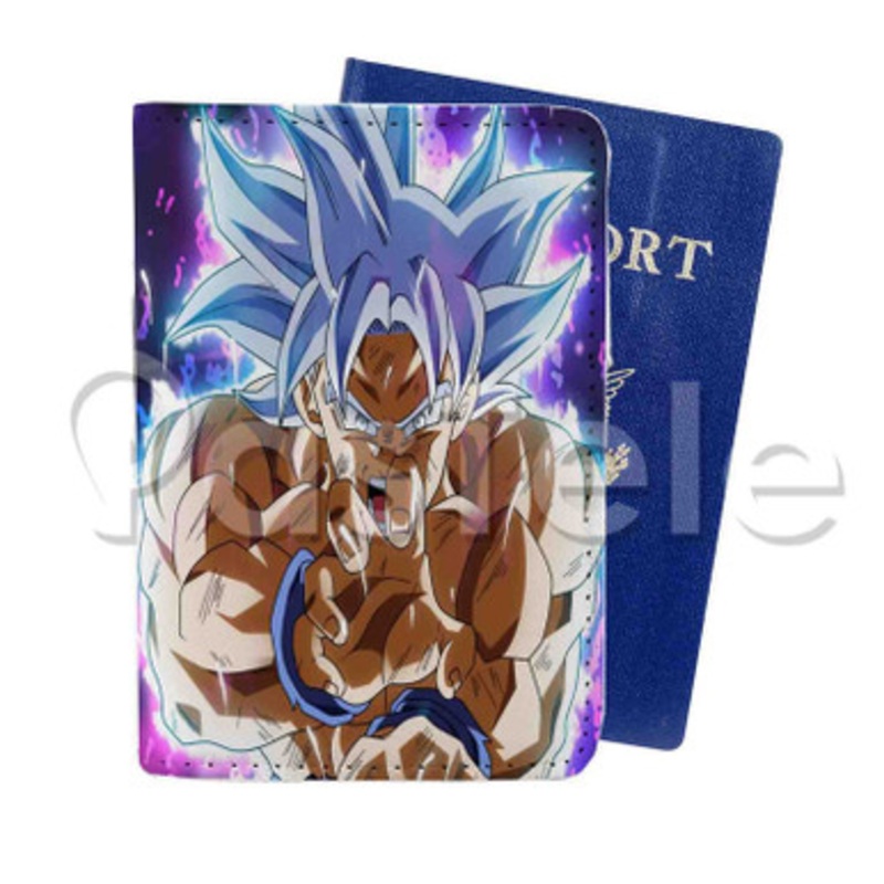 Goku Kamehame Custom PU Leather Passport Travel Baggage Tag Cover