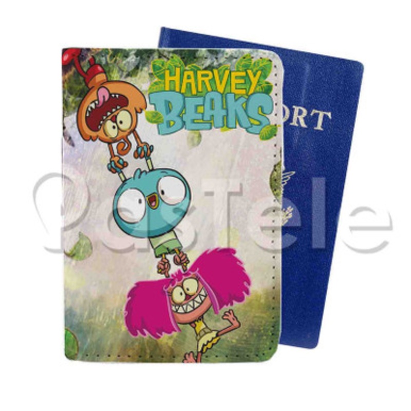 Harvey Beaks Custom PU Leather Passport Travel Baggage Tag Cover