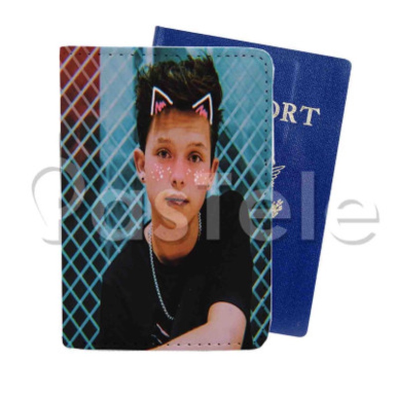 jacob sartorius 2 Custom PU Leather Passport Travel Baggage Tag Cover