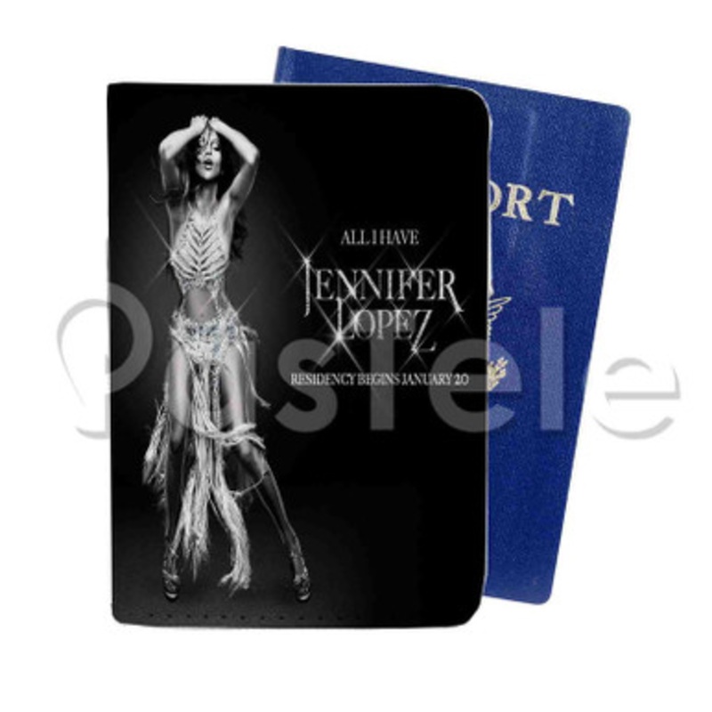 Jennifer Lopez All I Have Custom PU Leather Passport Travel Baggage Tag Cover