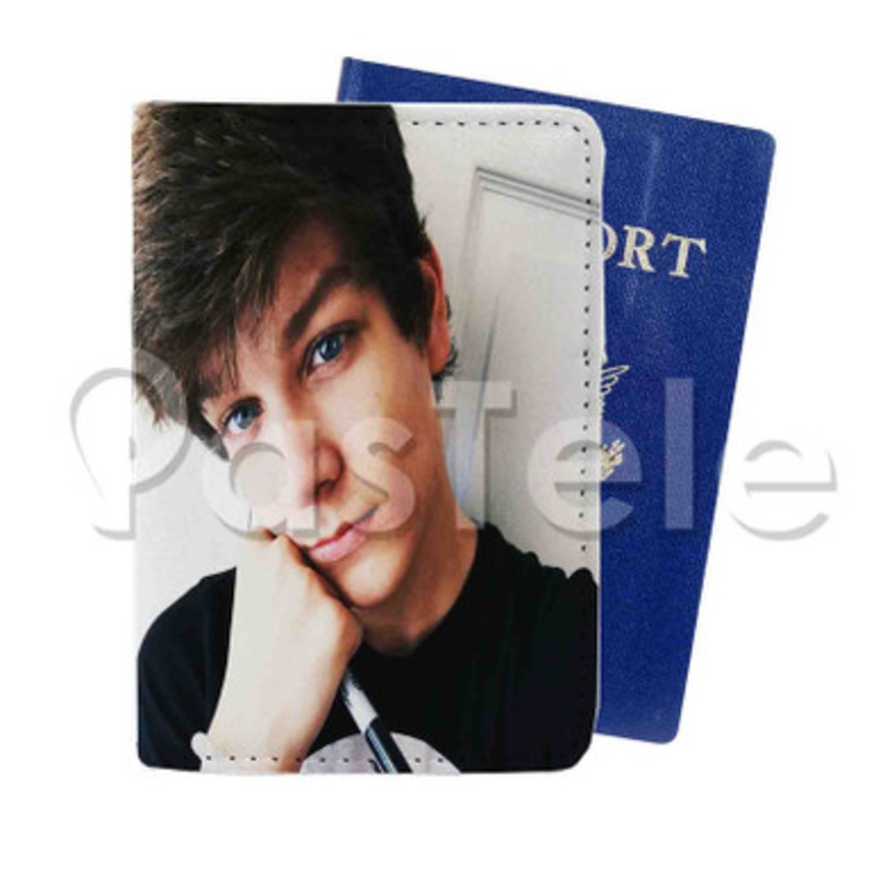 jonas bridges Custom PU Leather Passport Travel Baggage Tag Cover