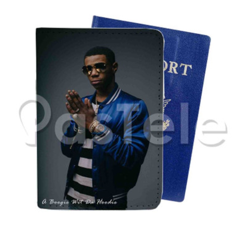 A Boogie Wit Da Hoodie Custom PU Leather Passport Travel Baggage Tag Cover