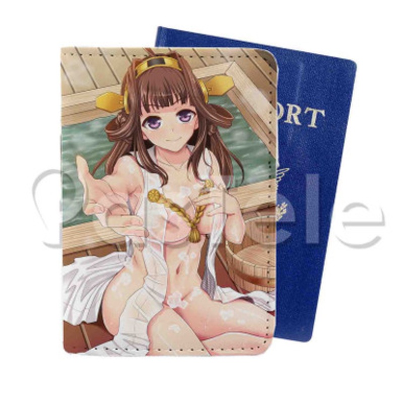Aoi Hime Jitaku Keibiin Custom PU Leather Passport Travel Baggage Tag Cover