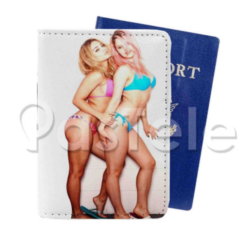 Ashley Benson And Selena Gomez Custom PU Leather Passport Travel Baggage Tag Cover