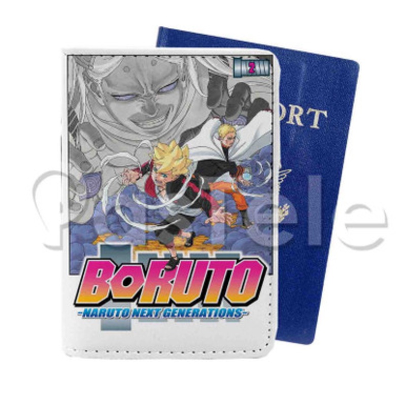 Boruto Naruto Next Generations Custom PU Leather Passport Travel Baggage Tag Cover
